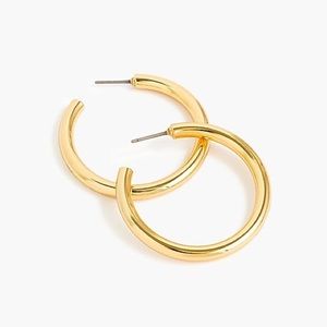 J. Crew Gold Tube Hoop Earrings